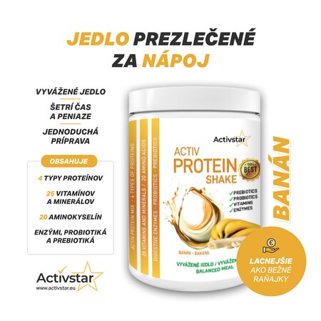 Activ Protein shake Banana 480 g
